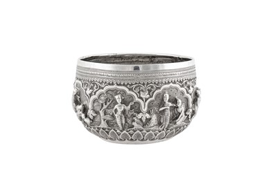 Lot 22 - An early 20th century Burmese unmarked silver small bowl, Rangoon circa 1910