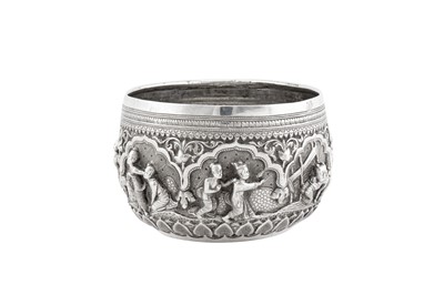 Lot 22 - An early 20th century Burmese unmarked silver small bowl, Rangoon circa 1910