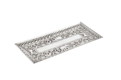 Lot 23 - An early to mid-20th century Ceylonese (Sri Lankan) silver small tray, Kandy circa 1920-40