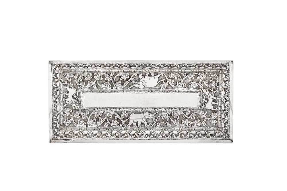 Lot 23 - An early to mid-20th century Ceylonese (Sri Lankan) silver small tray, Kandy circa 1920-40