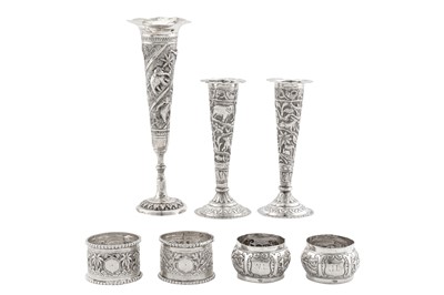 Lot 112 - A mixed group of early 20th century Anglo – Indian unmarked silver, Lucknow circa 1920