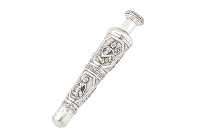 Lot 35 - An early 20th century Anglo – Indian unmarked silver scent bottle, Madras circa 1910
