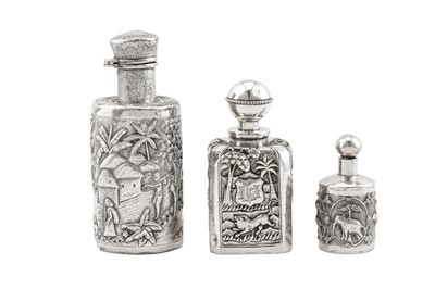 Lot 56 - A late 19th century Anglo – Indian silver scent bottle, Calcutta, Bhowanipore circa 1890 by Grish Chunder Dutt