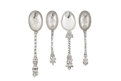 Lot 38 - Three late 19th century Anglo - Indian silver spoons, Madras circa 1890 by Peter Orr and Sons