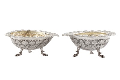 Lot 77 - A pair of early 20th century Anglo – Indian unmarked silver small bowls, Lucknow circa 1910