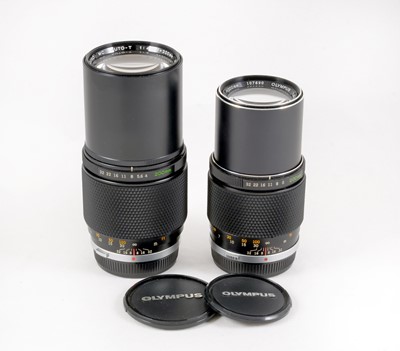 Lot 276 - Olympus 200mm OM Telephoto Lenses, f4 & f5 Versions.