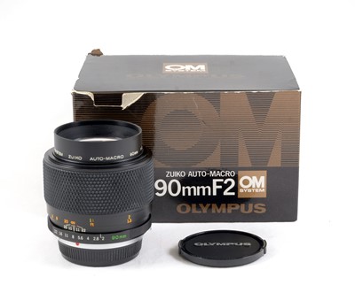 Lot 242 - A Rare Olympus OM Auto-Macro 90mm f2 Lens.