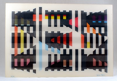 Lot 56 - A Limited Edition Kinetic Op-Art Lenticular Abstract by Yaacov Agam.