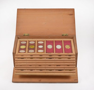 Lot 140 - An Unusual Collection of Microscope Slides. Box Marked Chemical Polarscope.