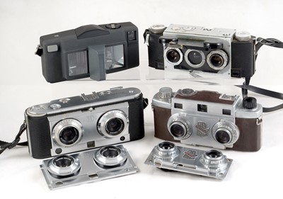 Lot 73 - Group of Four 35mm Stereo Film Cameras.