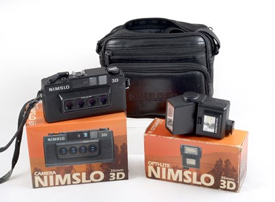 Lot 58 - A Good, Used Nimslo 3D Lenticular Camera Outfit.