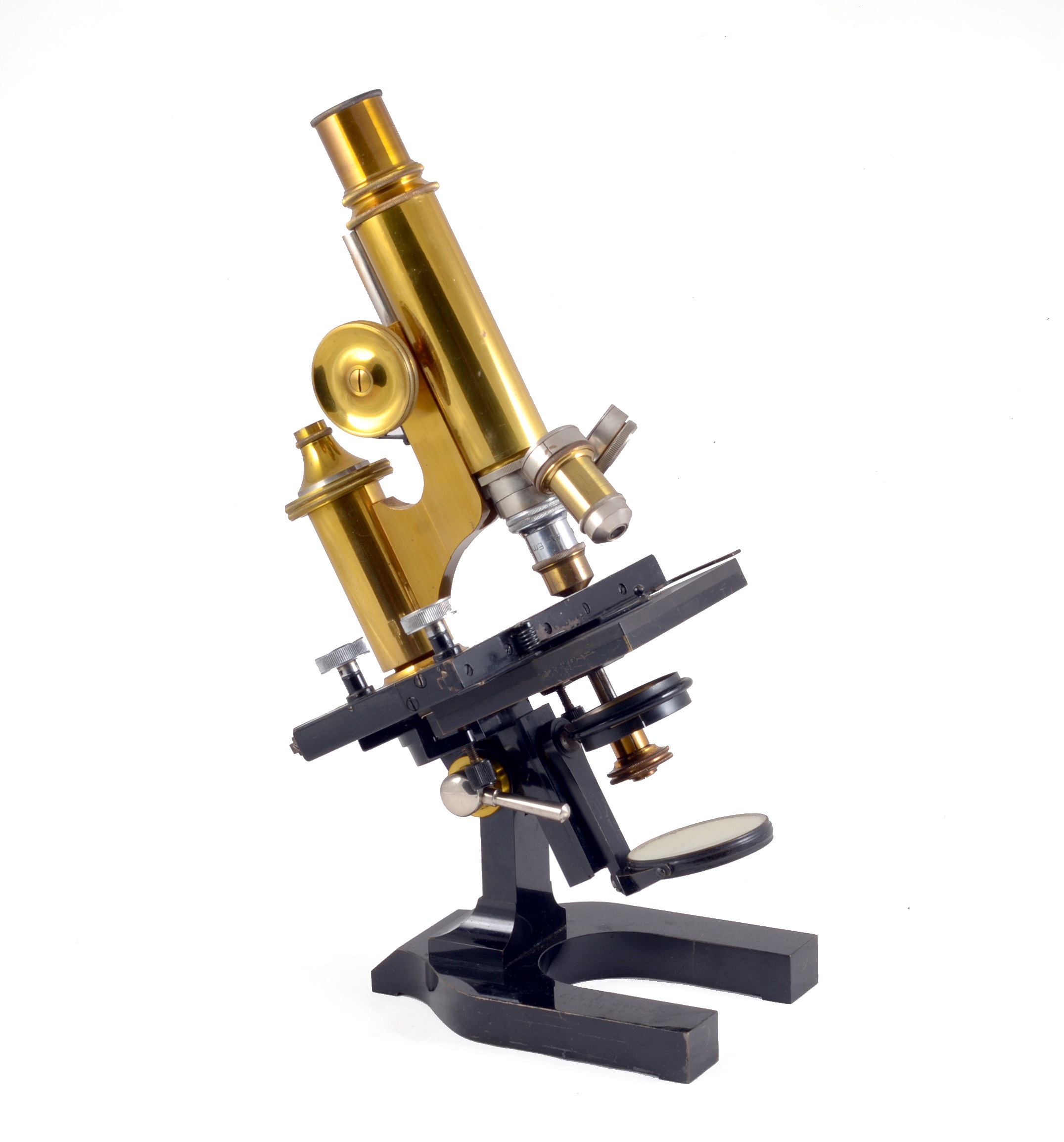 1900s Microscope Lot 135 - A Brass Leitz Microscope, circa 1900.