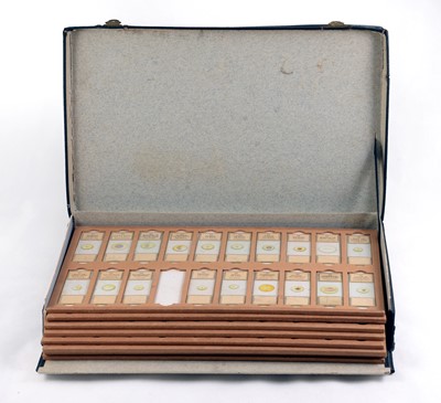 Lot 142 - A Large Storage Case of Botanical "Microscopical Preparations" Microscope Slides.