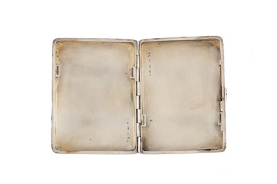 Lot 257 - AN EARLY 20TH CENTURY AUSTRIAN SILVER AND ENAMEL NOVELTY EROTIC CIGARETTE CASE, VIENNA CIRCA 1915 BY GEORG ADAM SCHEID (1838-1921, REG. 1882)
