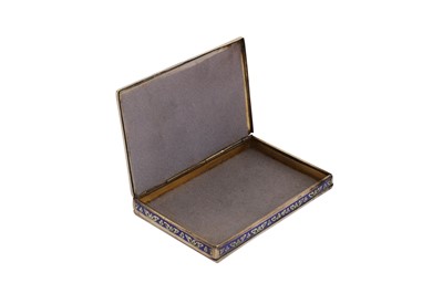 Lot 150 - An early 20th century Cambodian silver gilt and enamel cigarette case circa 1920