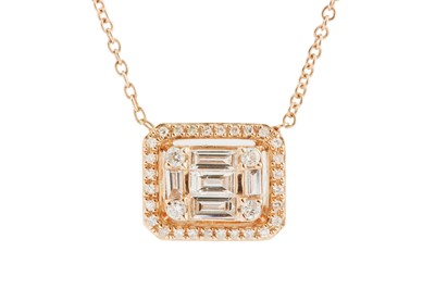 Lot 88 - A diamond pendant necklace