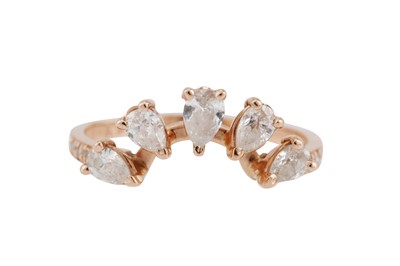 Lot 39 - A DIAMOND ARCH RING BY JACQUIE AICHE