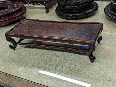 Lot 553 - A GROUP OF NINE CHINESE LARGE WOOD STANDS