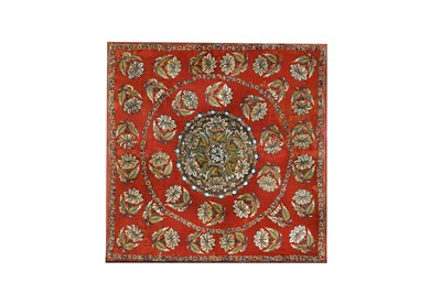 Lot 524 - AN OTTOMAN SQUARE FLORAL HANGING