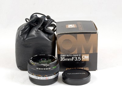 Lot 250 - An Olympus OM Auto-Fisheye 16mm f3.5 Lens.
