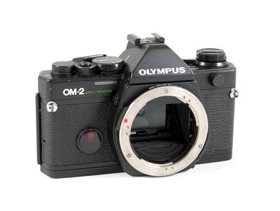 Lot 98 - Boxed Olympus OM-2 Spot Program Camera.