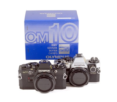 Lot 68 - A Good Pair of Olympus OM10 Camera Bodies.
