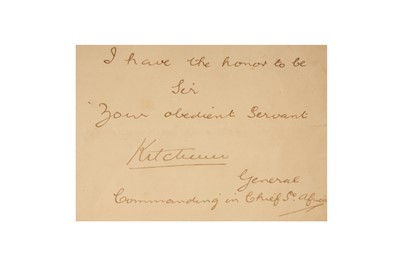 Lot 562 - Kitchener of Khartoum, Earl of