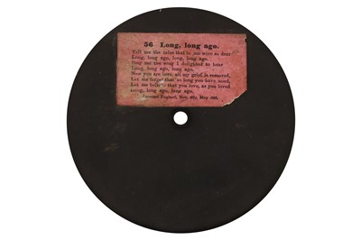 Lot 13 - An Extremely Rare 5" E. Berliner Record - Long, Long Ago No.56