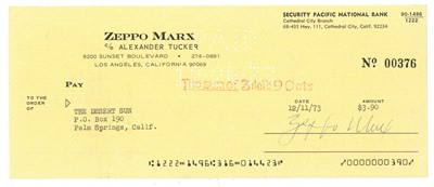 Lot 422 - Marx (Zeppo)