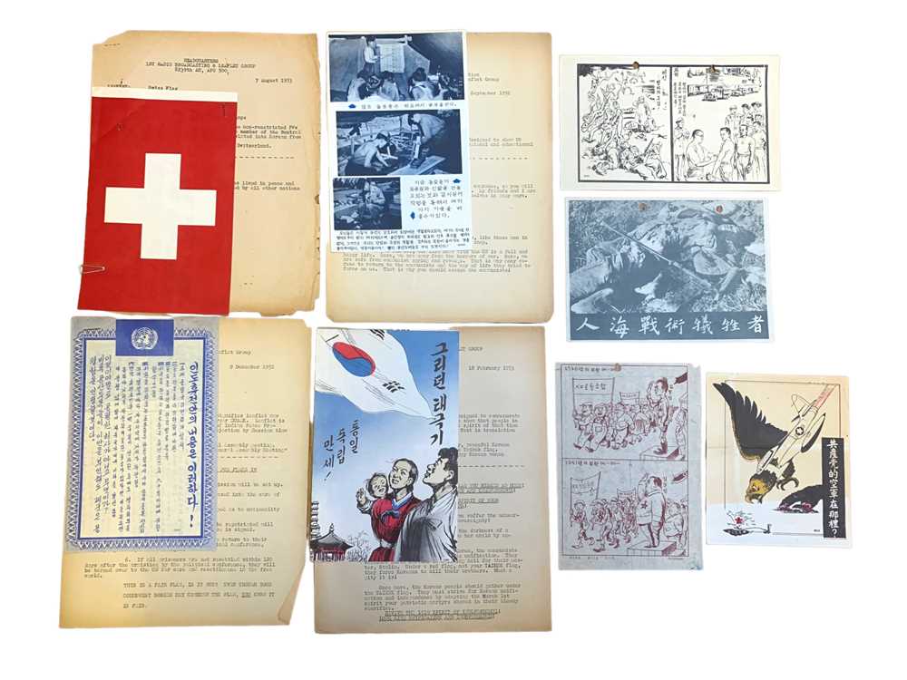 Psywar Poster Lot 307 - KOREAN WAR.- UNITED NATIONS AIRBORNE 'PSYWAR'