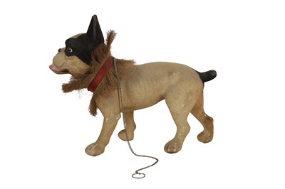 Lot 10 - A Life Size French Bulldog Nodder & Growler Pull Toy c.1890