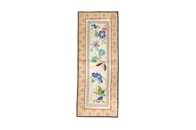 Lot 739 - A CHINESE SILK EMBROIDERED PANEL