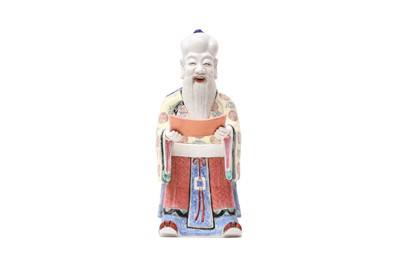 Lot 642 - A CHINESE FAMILLE-ROSE FIGURE OF SHOU LAO