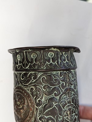 Lot 365 - A TIBETAN COPPER SCROLL BOX