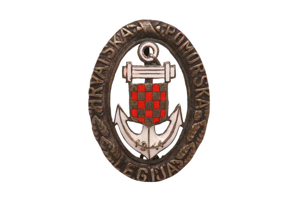 Lot 359 - CROATIAN NAVAL LEGION BADGE