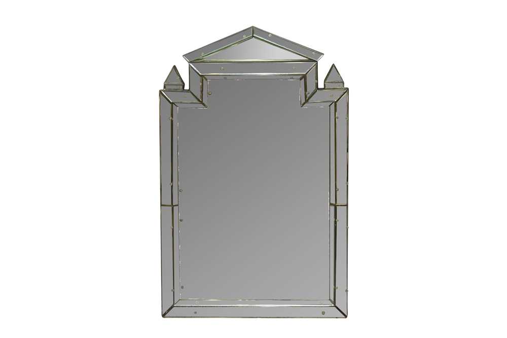 Lot 415 - A LARGE 20TH CENTURY VENETIAN STYLE OVERMANTLE MIRROR