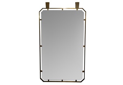 Lot 451 - A LARGE CONTEMPORARY WALL OR OVERMANTLE MIRROR