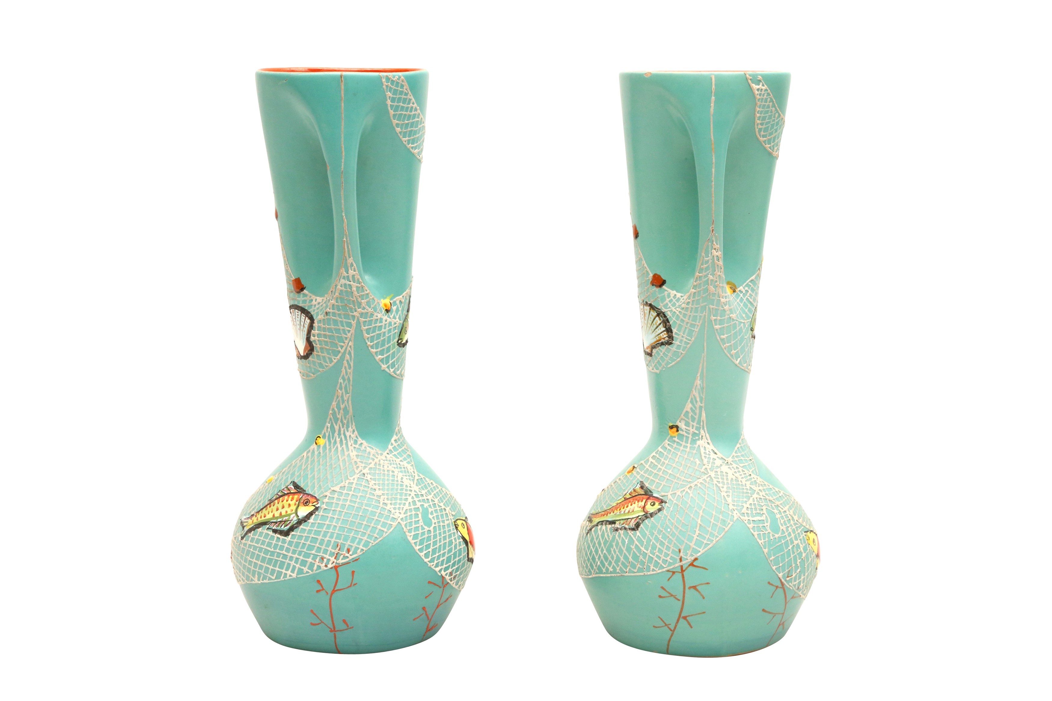 Lot 387 - A PAIR OF 1950s ITALIAN MAIOLICHE DERUTA