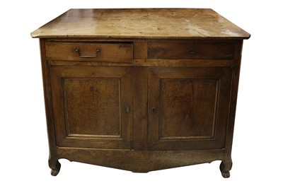Lot 226 - A FRENCH PROVNCIAL ELM AND CHERRYWOOD BUFFET, EARLY 19TH CENTURY
