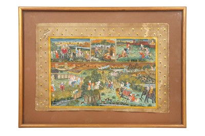 Lot 269 - A LOOSE ILLUSTRATED FOLIO WITH INDIAN COURTLY SCENES