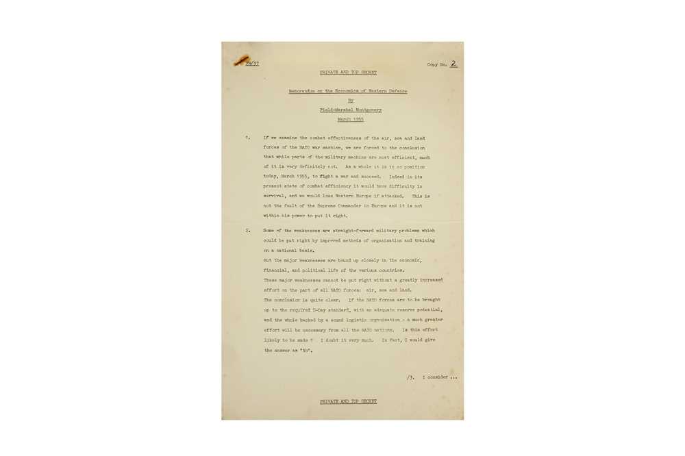 Lot 571 - Montgomery of Alamein (Bernard Law, Viscount of)