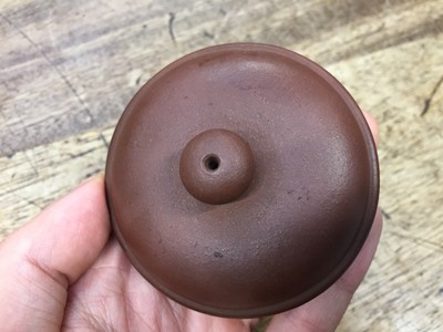 Lot 755 - A CHINESE YIXING ZISHA TEAPOT AND COVER