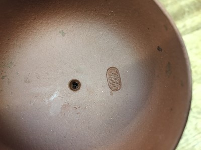 Lot 755 - A CHINESE YIXING ZISHA TEAPOT AND COVER