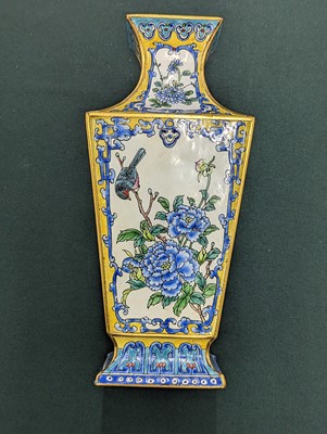 Lot 976 - A PAIR OF CHINESE CANTON ENAMEL VASES