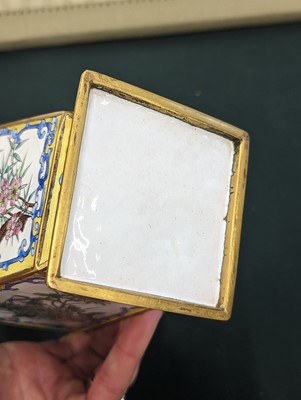 Lot 976 - A PAIR OF CHINESE CANTON ENAMEL VASES