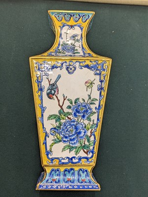 Lot 976 - A PAIR OF CHINESE CANTON ENAMEL VASES