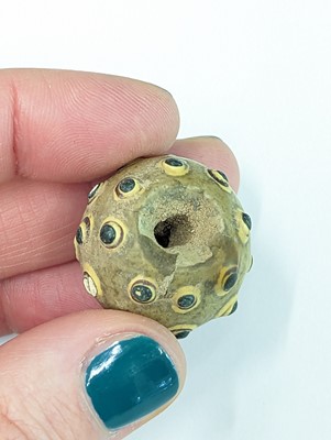 Lot 12 - A GROUP OF EIGHT CHINESE GLASS 'EYE' BEADS