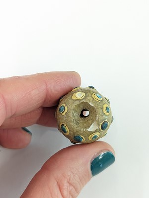 Lot 12 - A GROUP OF EIGHT CHINESE GLASS 'EYE' BEADS