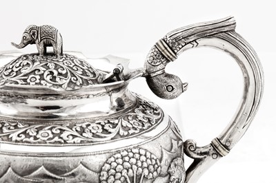 Lot 162 - A rare early 20th century Anglo – Indian silver teapot, Karachi circa 1920, marked LM (untraced)