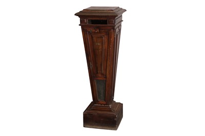 Lot 101 - A Mahogany & Brass Post Box From A Parisian Hotel c.1920